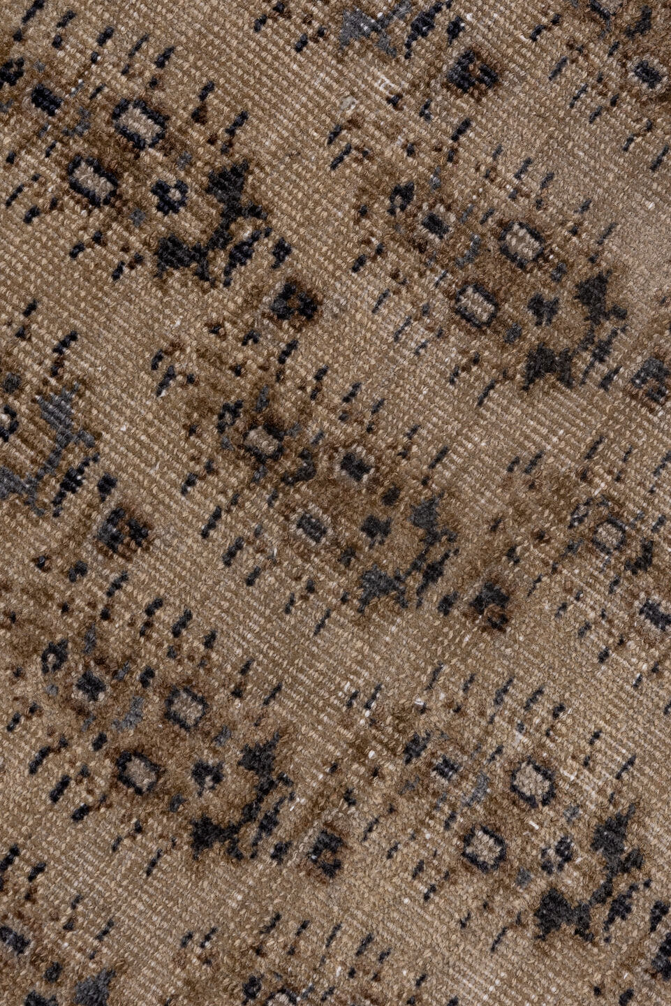 18' x 30' one-of-a-kind handmade vintage Saraband oversize rug. Color palette: taupe, brown, ivory, charcoal, beige, gray