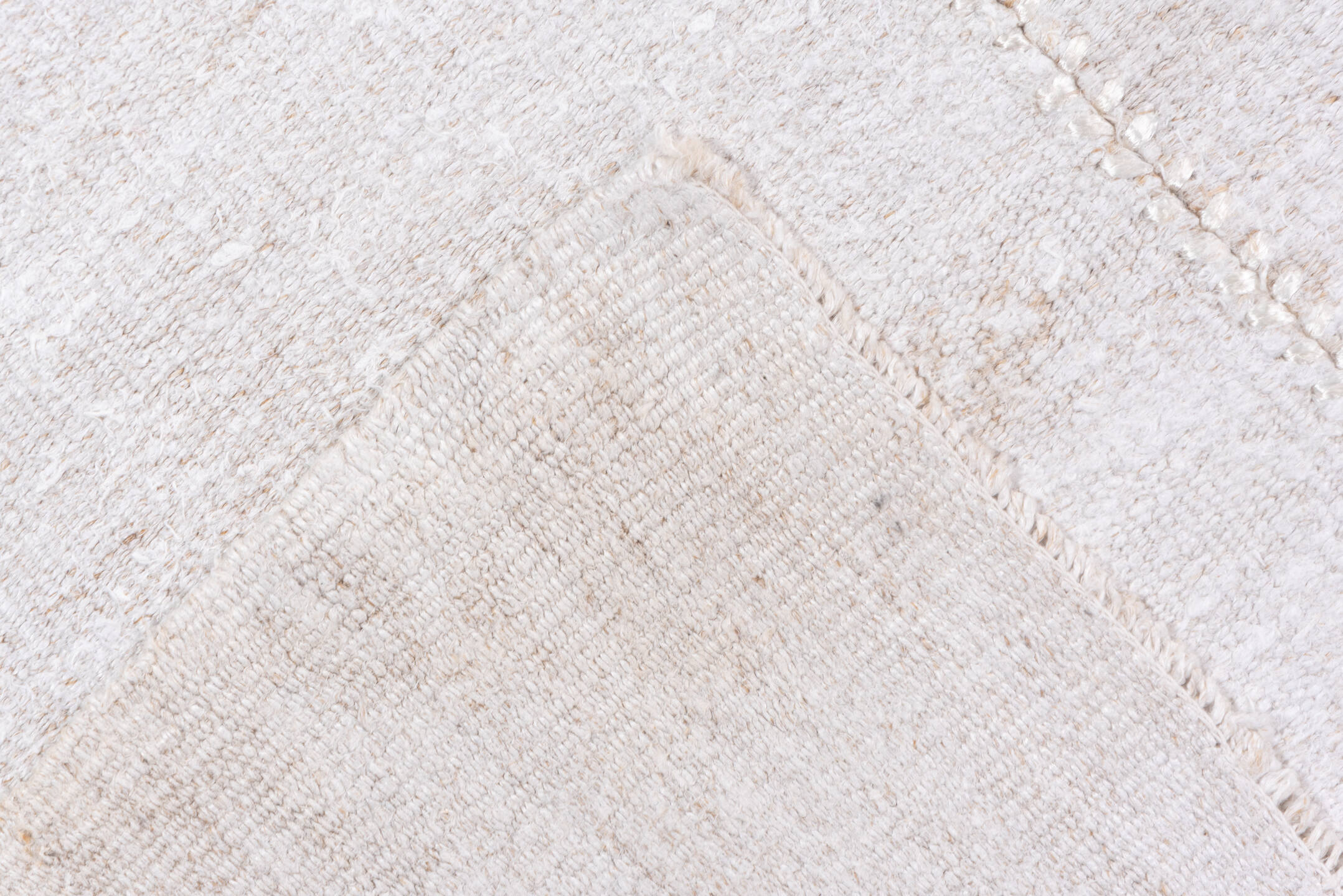 10' x 13' one-of-a-kind handmade vintage Hemp Kilim large size rug. Color palette: gainsboro, gray, lavender blush