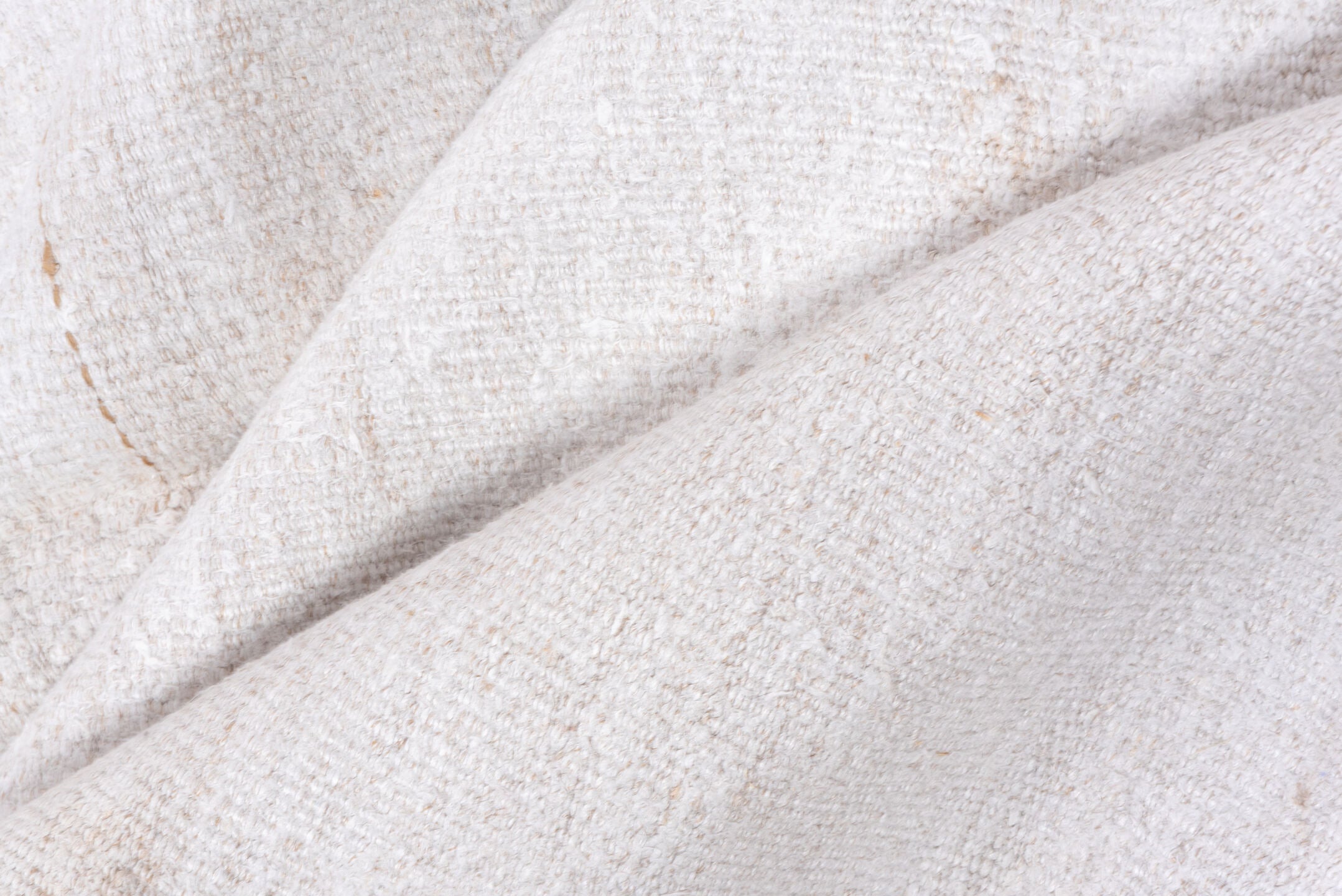 10' x 13' one-of-a-kind handmade vintage Hemp Kilim large size rug. Color palette: gainsboro, gray, lavender blush