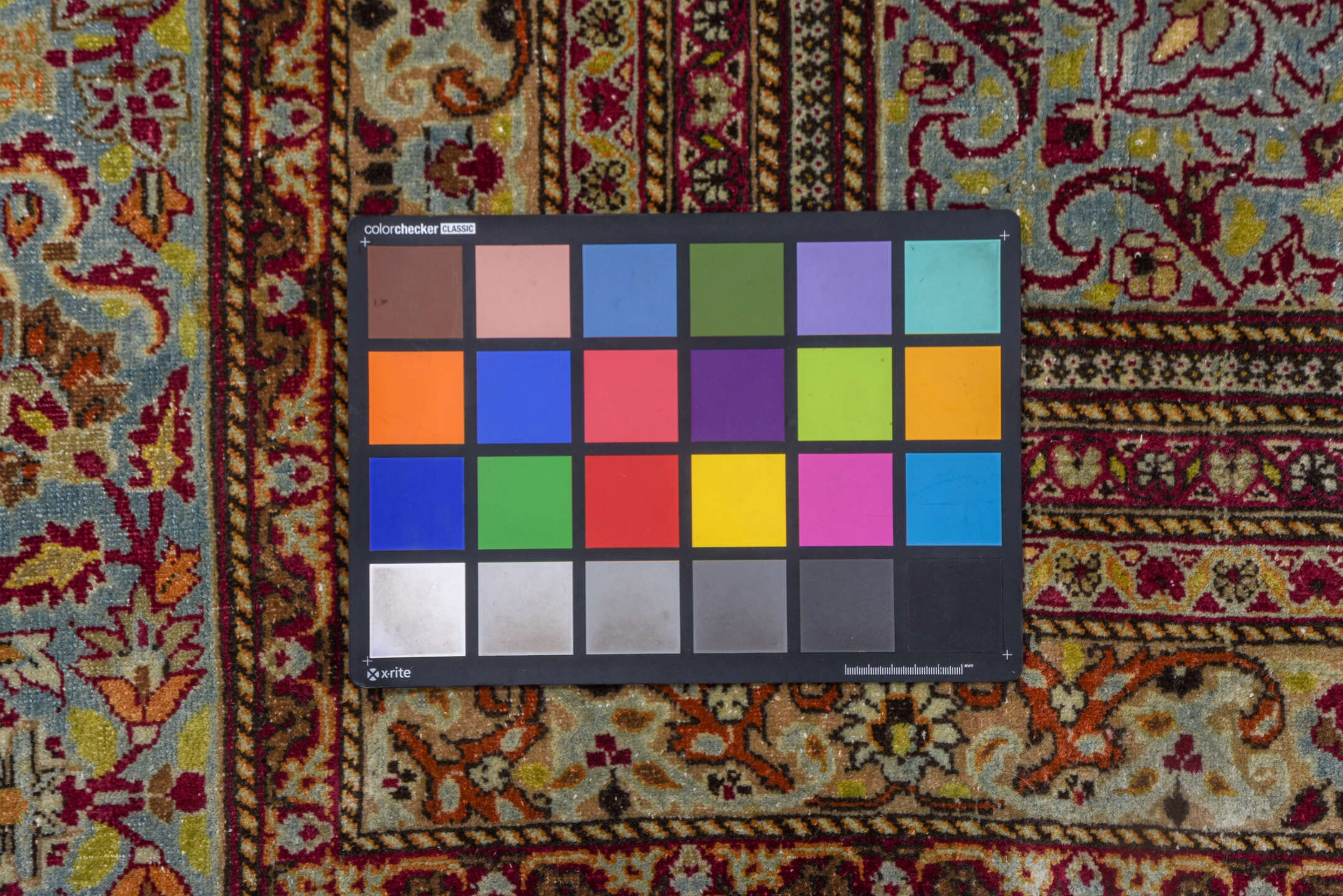 11' x 17' one-of-a-kind handmade vintage Kerman oversize rug. Color palette: blue, brown, gray, pink, red, redwood