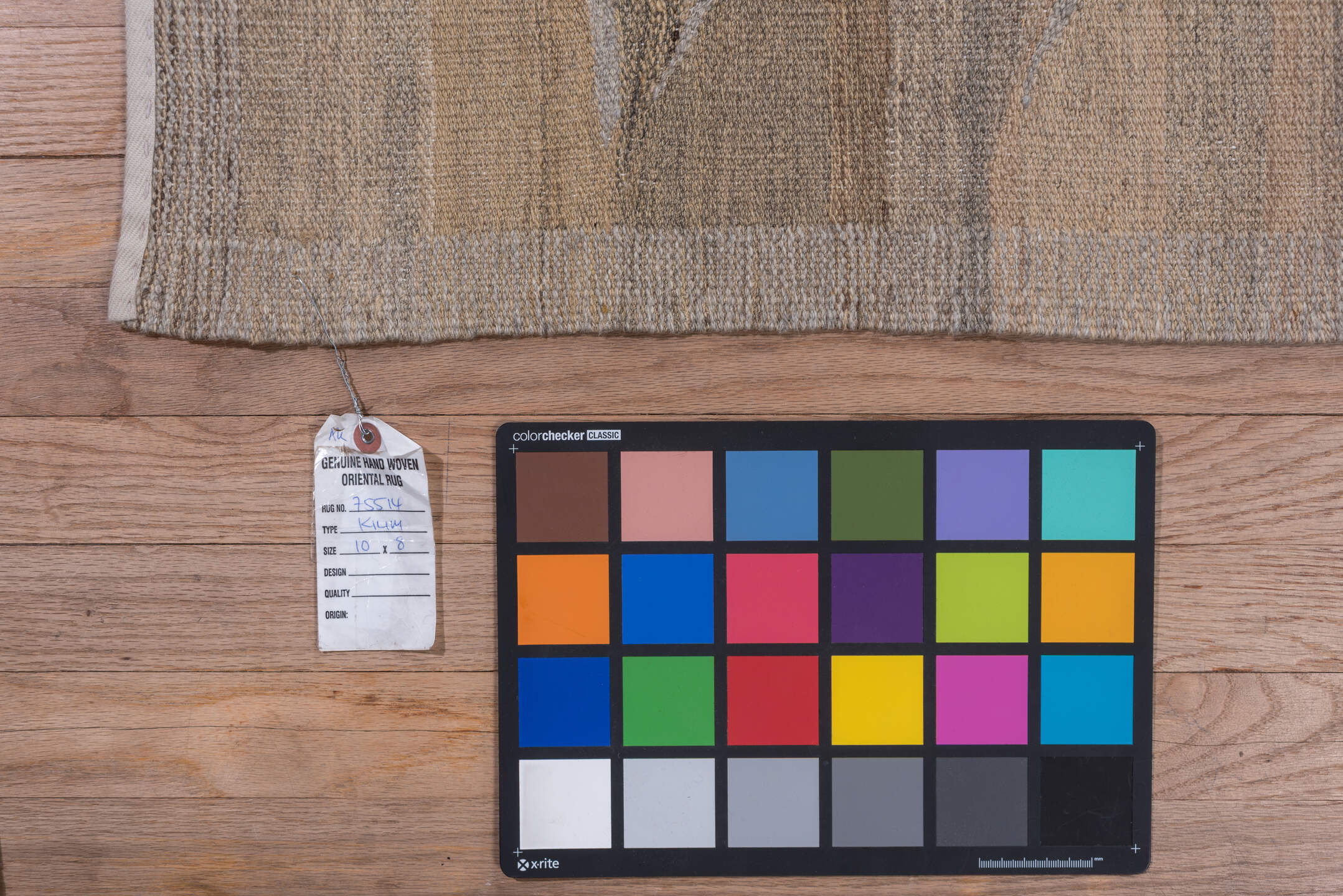 8' x 10' one-of-a-kind handmade vintage Kilim large size rug. Color palette: brown, gray, pink