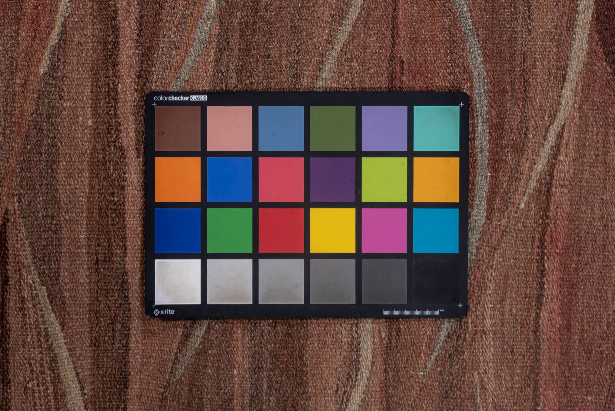 8' x 9' one-of-a-kind handmade vintage Kilim rug. Color palette: brown, gray, pink, red, redwood