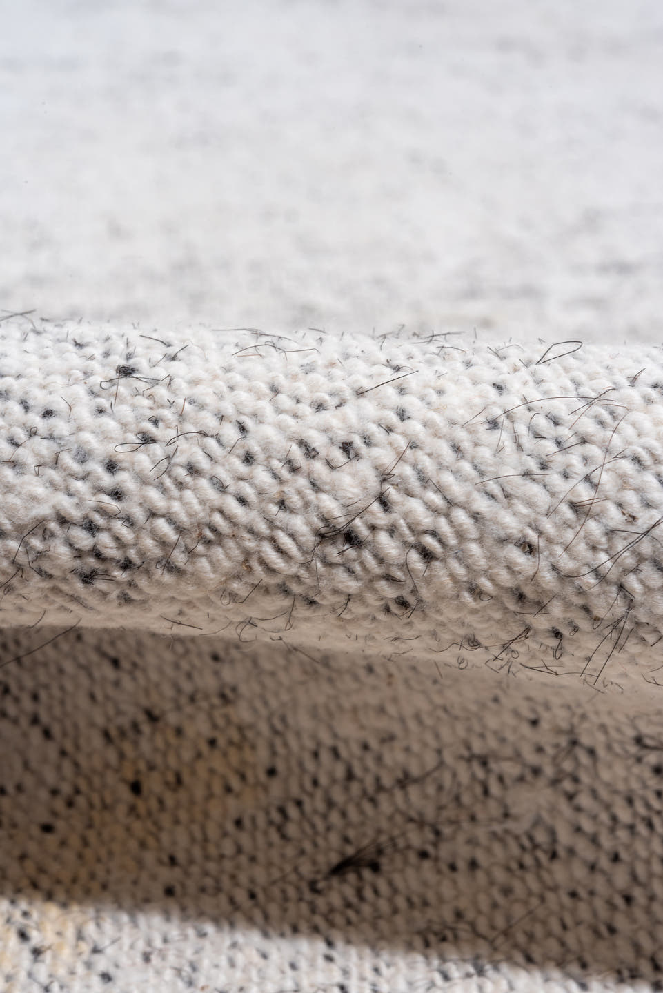 2' x 47' one-of-a-kind handmade vintage Flatweave runner rug. Color palette: ivory, charcoal, light gray, gray, black