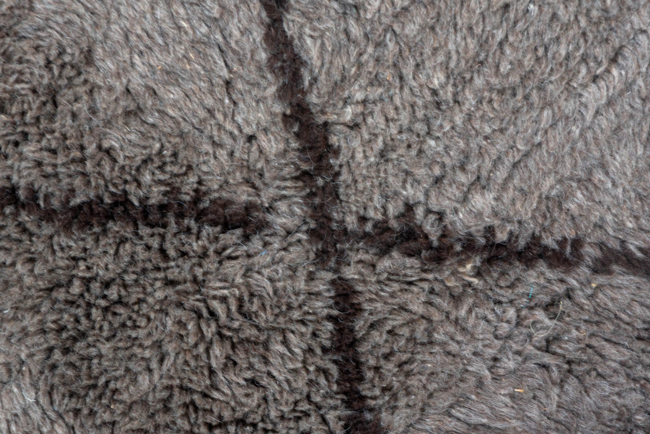 9' x 9' one-of-a-kind handmade vintage Moroccan rug. Color palette: taupe, charcoal, ivory, beige, gray, black