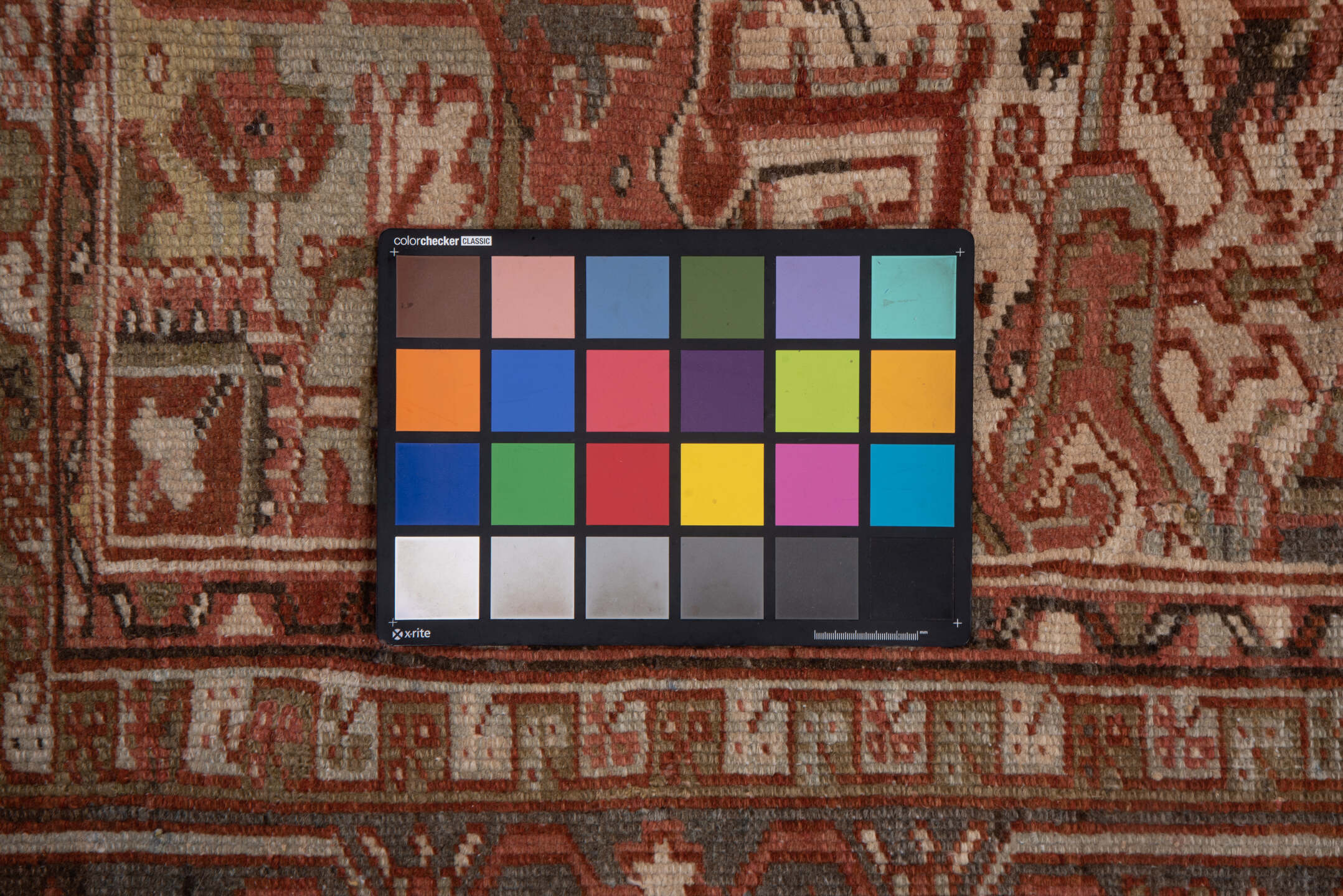 9' x 12' one-of-a-kind handmade vintage Heriz large size rug. Color palette: brown, gray, orange, pink, tan