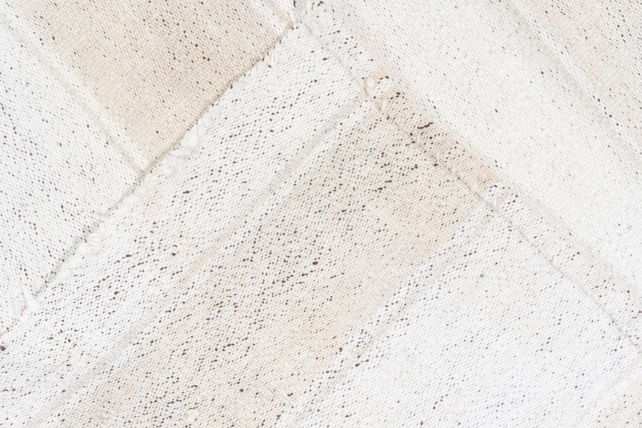 4' x 12' one-of-a-kind handmade vintage Flatweave runner rug. Color palette: gainsboro, gray, lavender blush, light gray