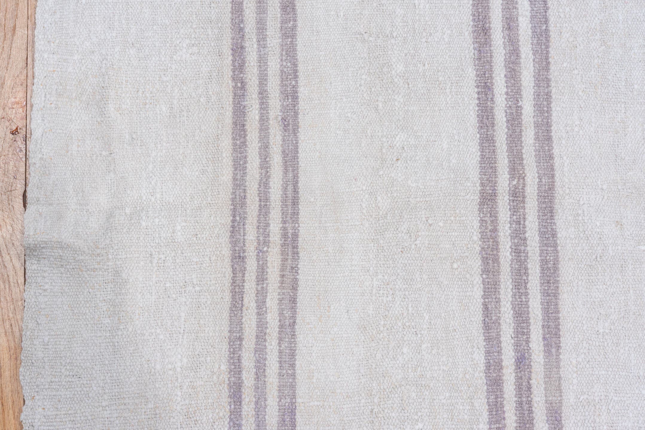 9' x 11' one-of-a-kind handmade antique Flatweave large size rug. Color palette: ivory, lavender, gold, cream, light gray
