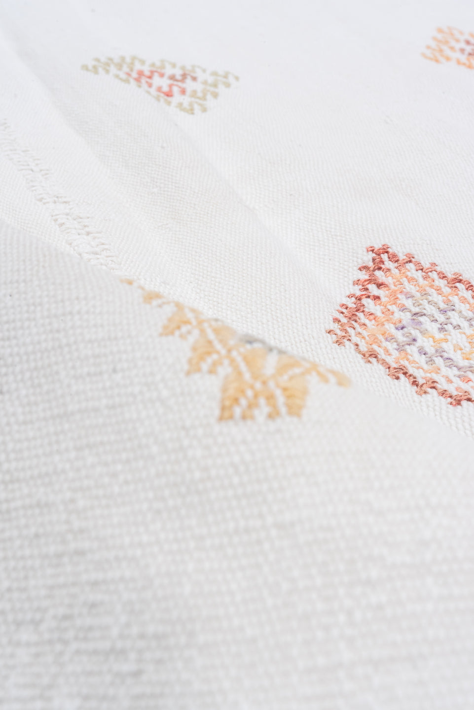 7' x 11' one-of-a-kind handmade vintage Flatweave large size rug. Color palette: alice blue, azure, gainsboro, ghost white