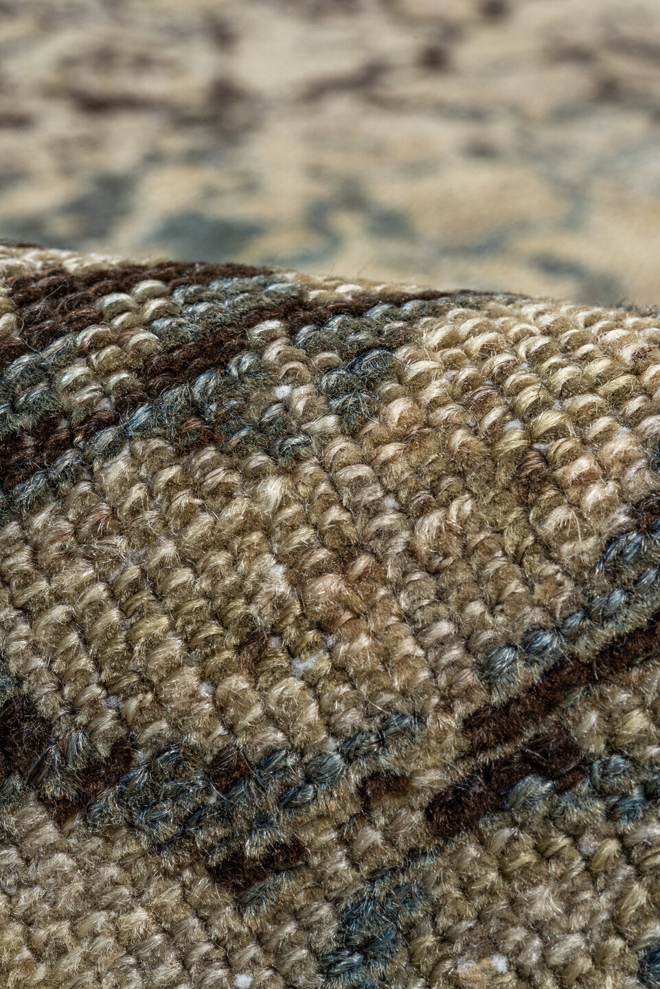 7' x 15' one-of-a-kind handmade vintage Malayer rug. Color palette: black, blue, charcoal, dark gray, dim gray, gainsboro