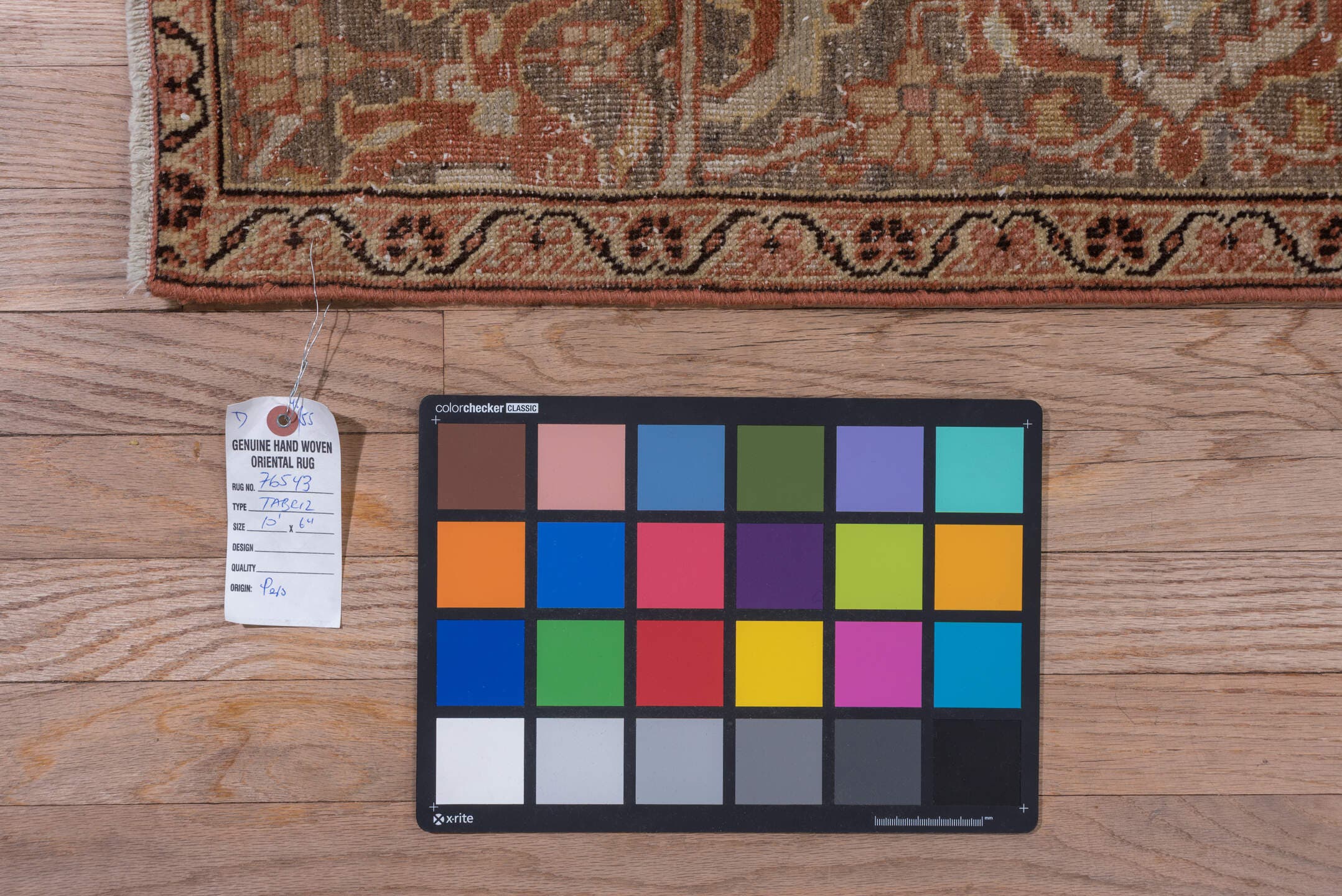 6' x 10' one-of-a-kind handmade antique Tabriz large size rug. Color palette: terra cotta, rust, slate, ivory, taupe, camel