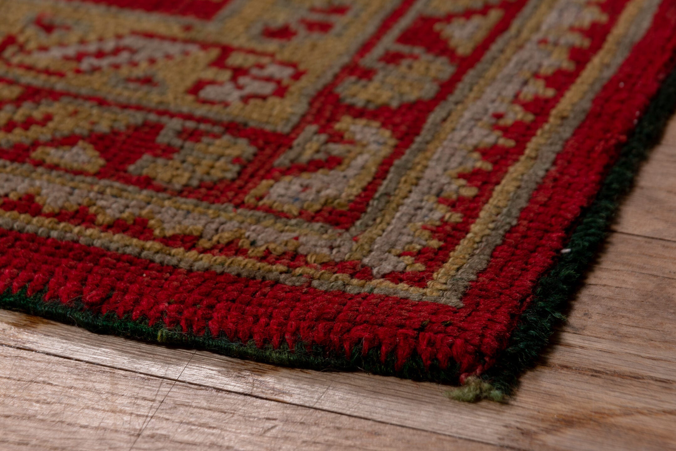 13' x 15' one-of-a-kind handmade antique Oushak oversize rug. Color palette: red, ivory, gold, rust, rose, terracotta, brown