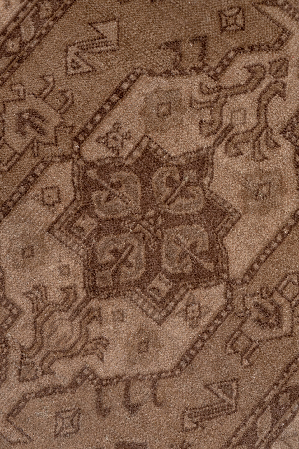 3' x 15' one-of-a-kind handmade vintage NW Persian runner rug. Color palette: brown, off-white, pink, snow, white