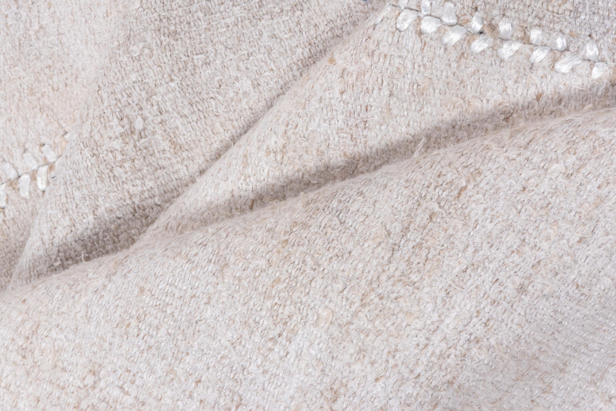 9' x 12' one-of-a-kind handmade vintage Hemp Kilim large size rug. Color palette: dark gray, gainsboro, ghost white, gray