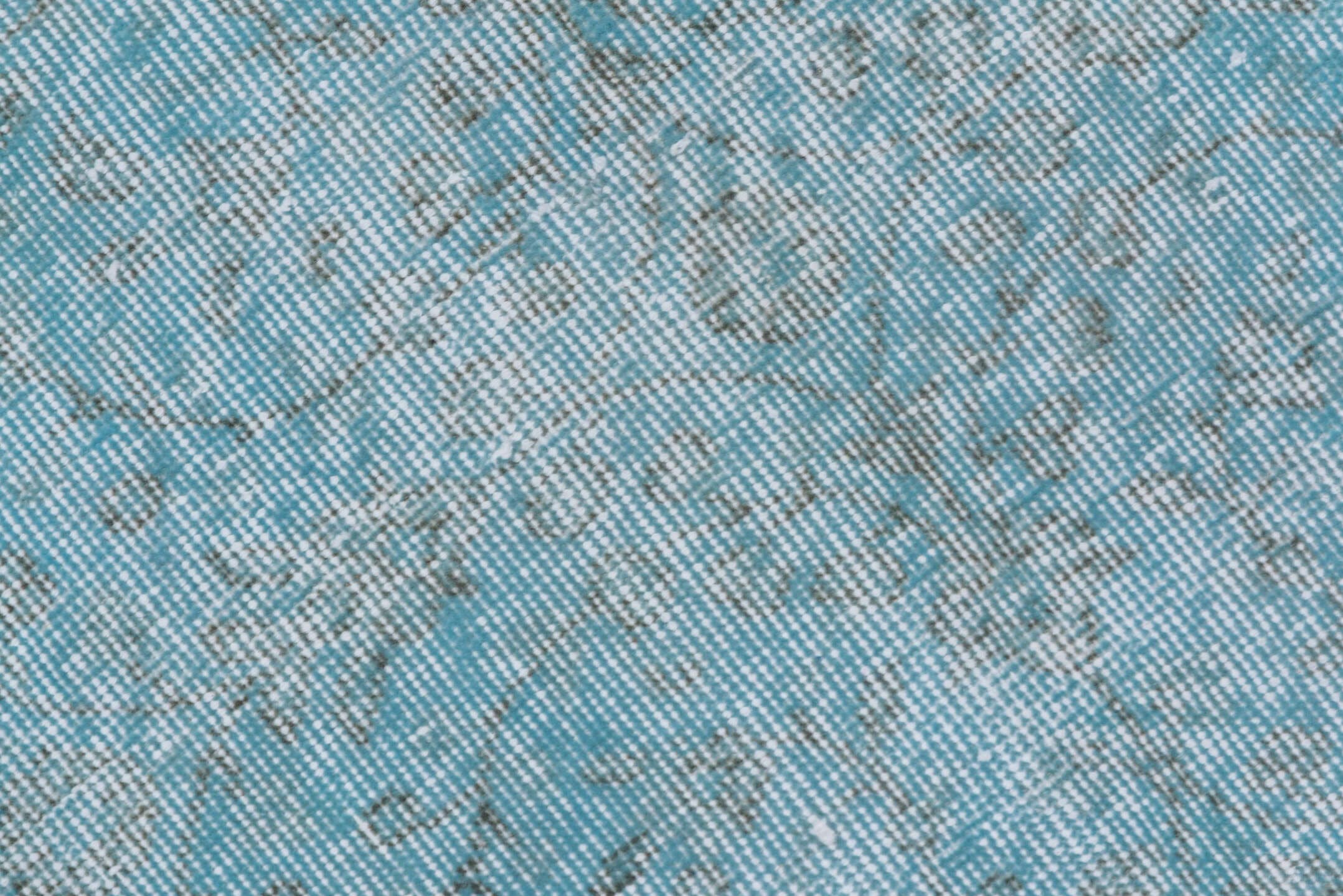 6' x 10' one-of-a-kind handmade vintage Sparta large size rug. Color palette: pale blue, ice blue, silver, ivory, light blue