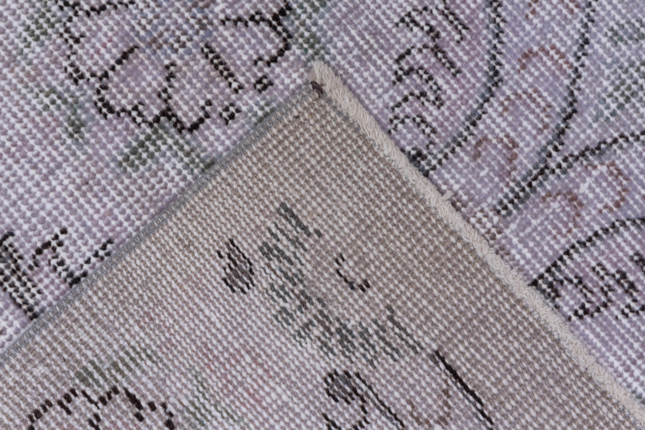 6' x 10' one-of-a-kind handmade vintage Sparta large size rug. Color palette: blue, gray, light blue, light gray, off-white