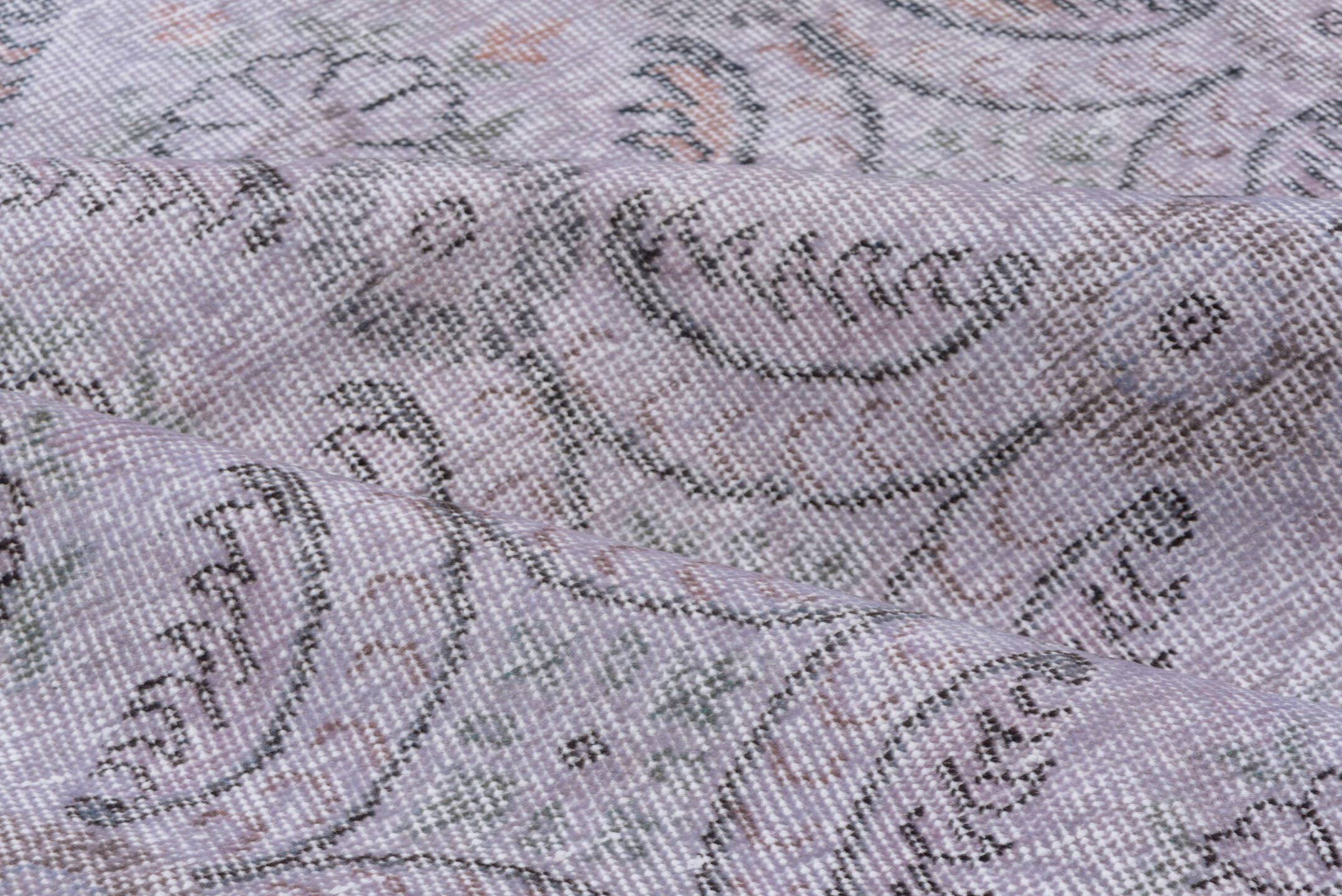 6' x 10' one-of-a-kind handmade vintage Sparta large size rug. Color palette: blush, ivory, taupe, dusty rose, gray, pink
