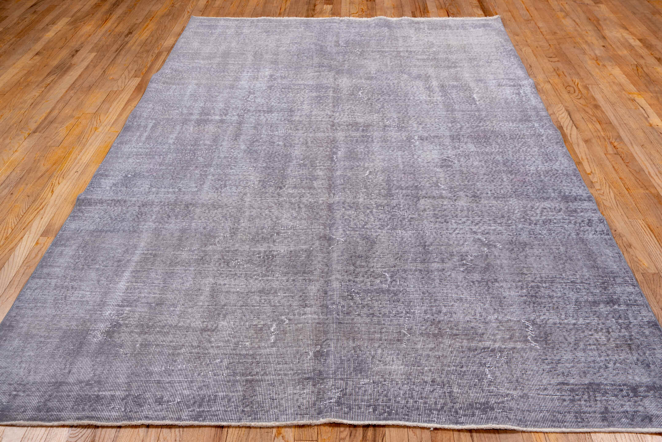 6' x 9' one-of-a-kind handmade vintage Sparta medium size rug. Color palette: lavender, silver, gray, taupe, ivory
