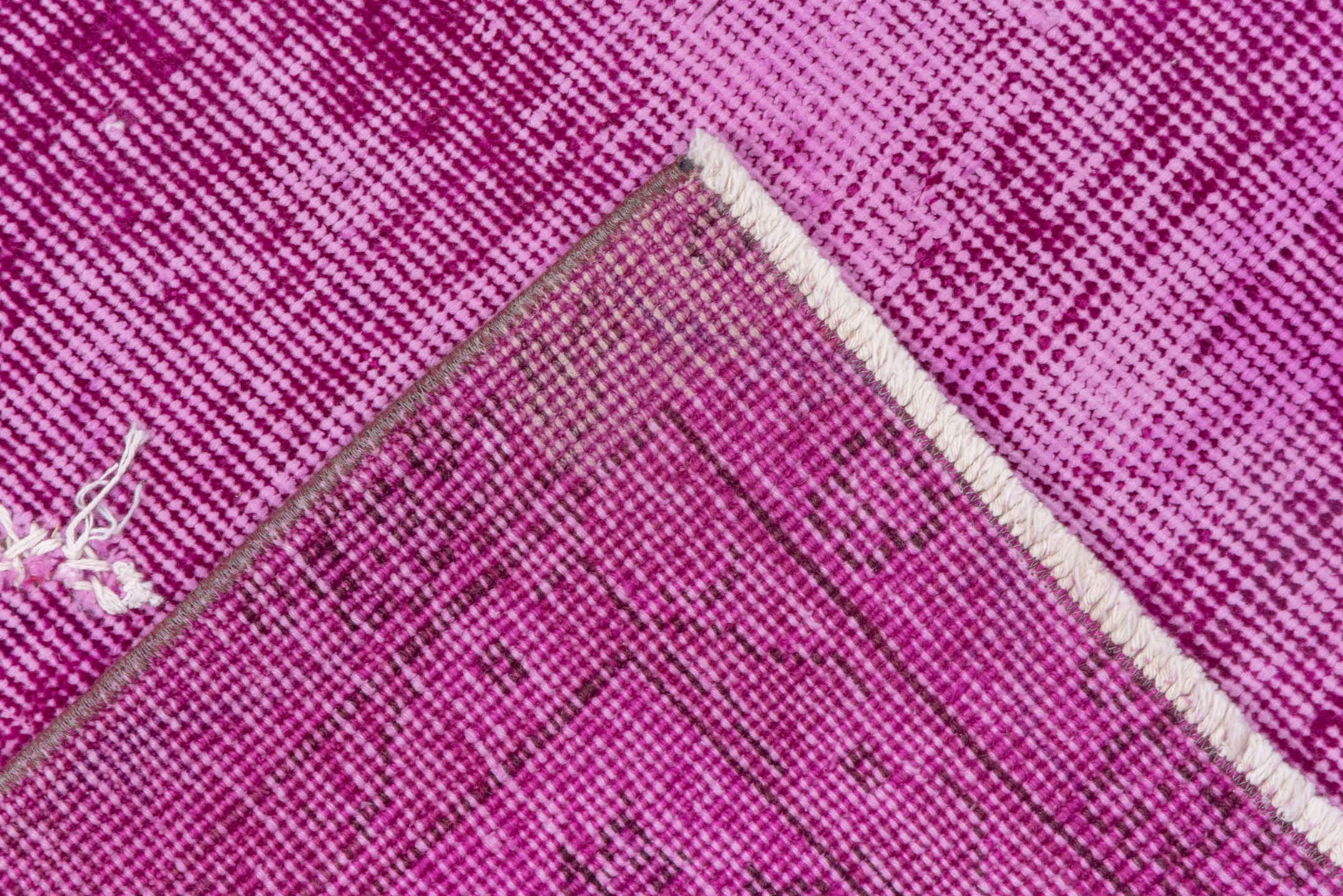 7' x 10' one-of-a-kind handmade vintage Sparta large size rug. Color palette: fuchsia, rose, magenta, blush, ivory, pink