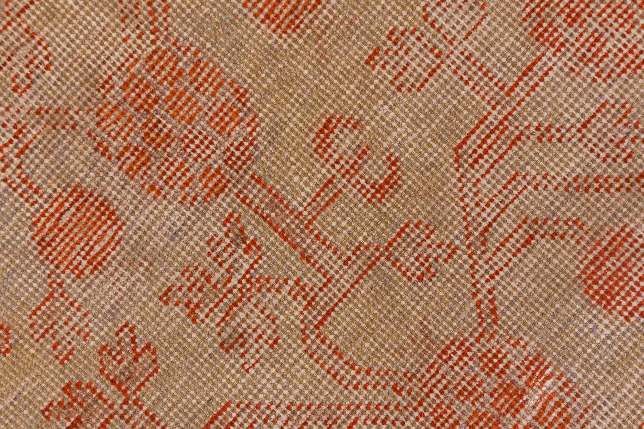 8' x 15' one-of-a-kind handmade vintage Khotan rug. Color palette: brown, pink, red