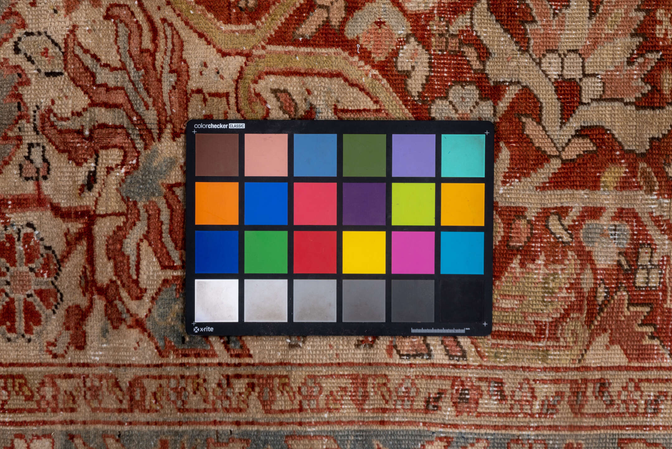 7' x 11' one-of-a-kind handmade vintage Heriz large size rug. Color palette: brown, gray, light gray, off-white, orange