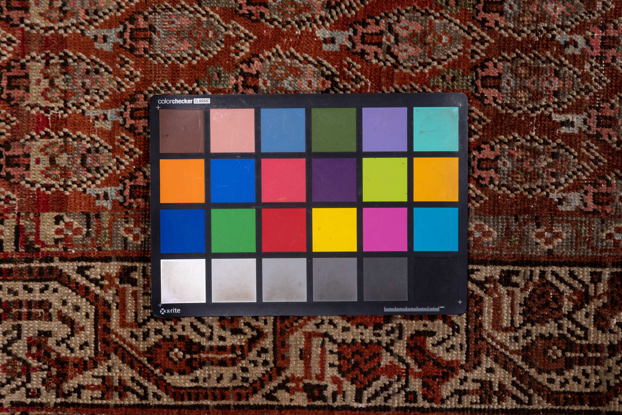 3' x 19' one-of-a-kind handmade vintage Saraband runner rug. Color palette: brown, gray, light gray, pink, red