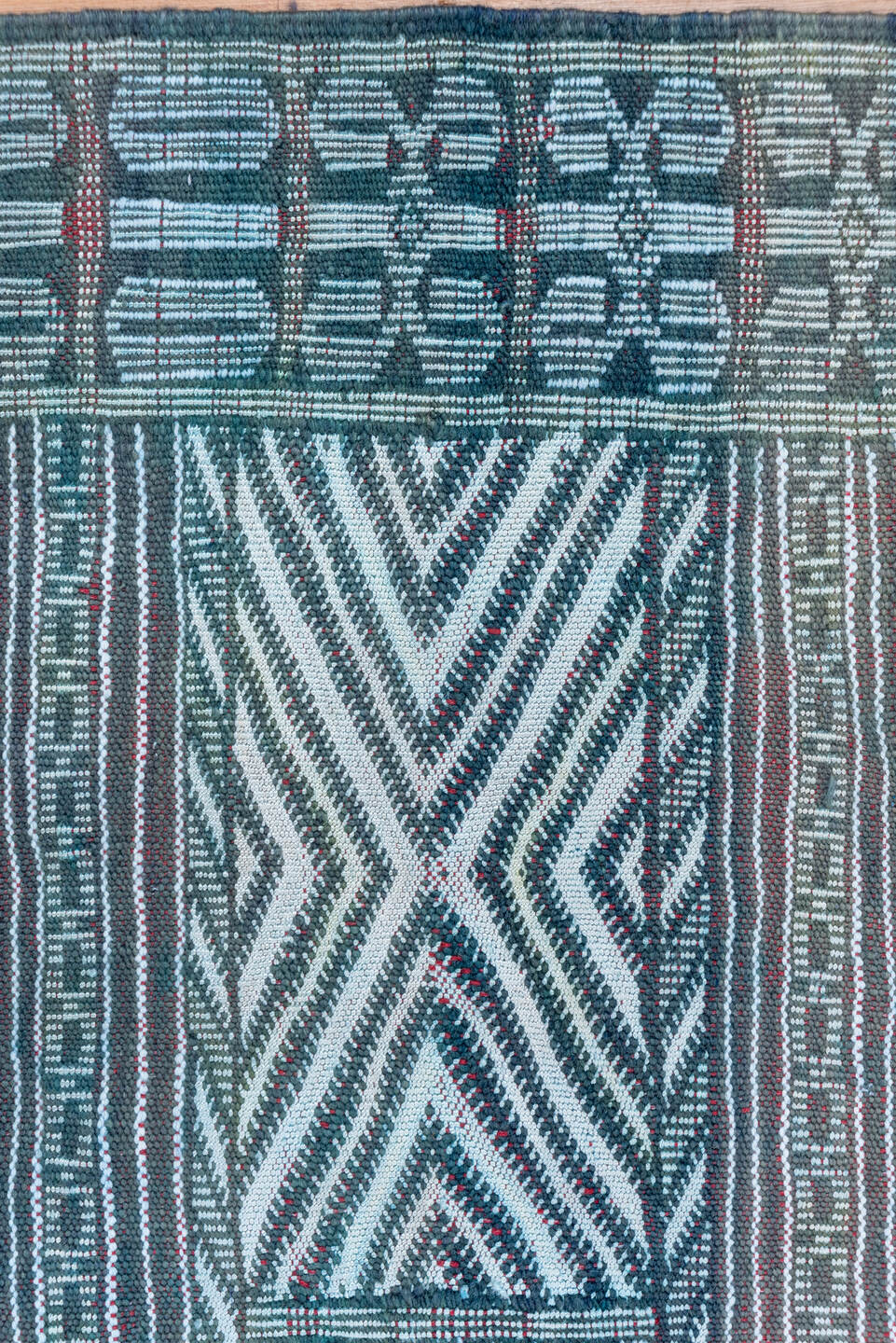 4' x 6' one-of-a-kind handmade vintage Kilim small size rug. Color palette: black, blue, brown, dark gray, dim gray, gray