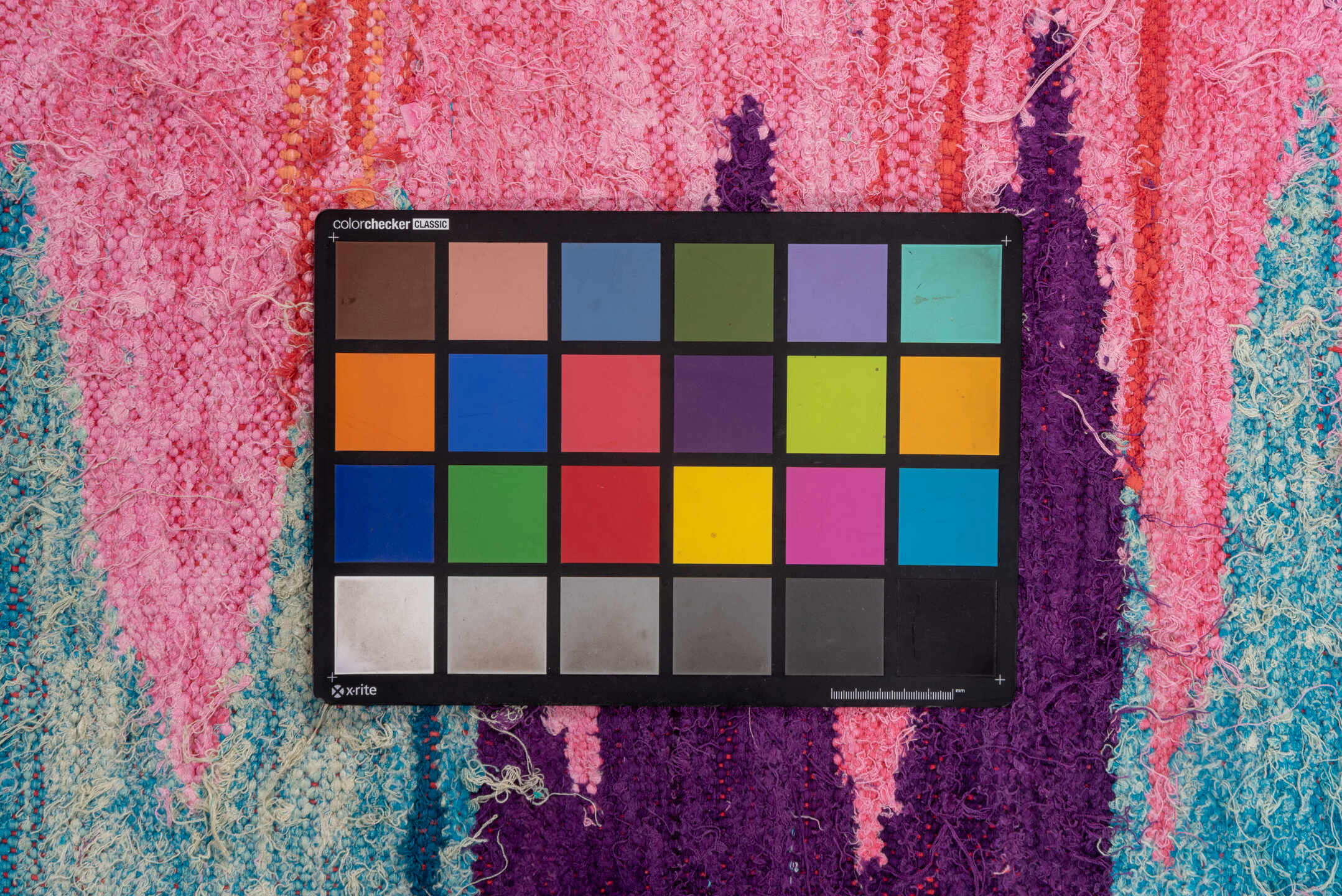 4' x 8' one-of-a-kind handmade vintage Flatweave runner rug. Color palette: pink, turquoise, purple, coral, aqua, teal