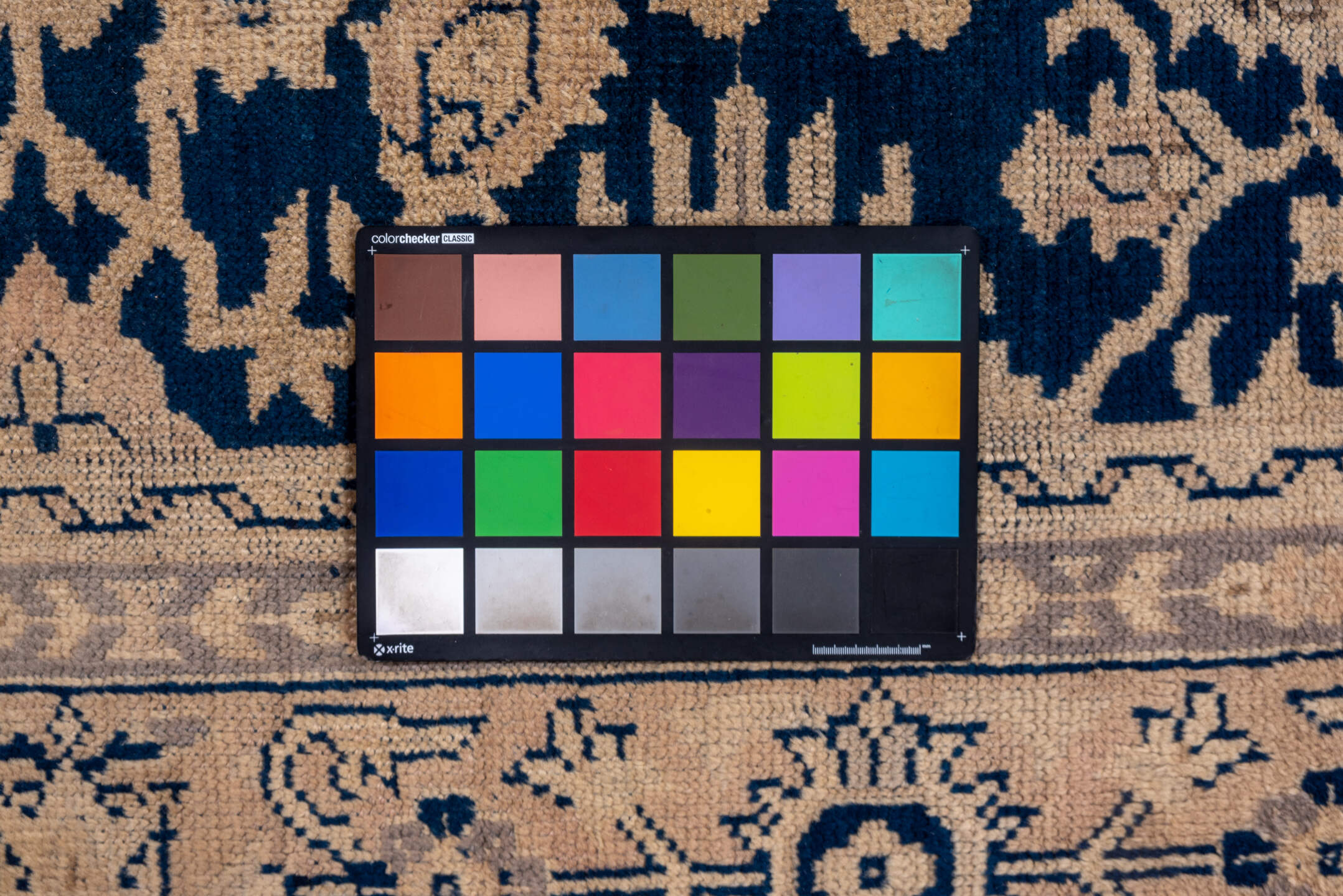 9' x 17' one-of-a-kind handmade vintage Oushak rug. Color palette: black, blue, brown, dim gray, gray, light gray, off-white