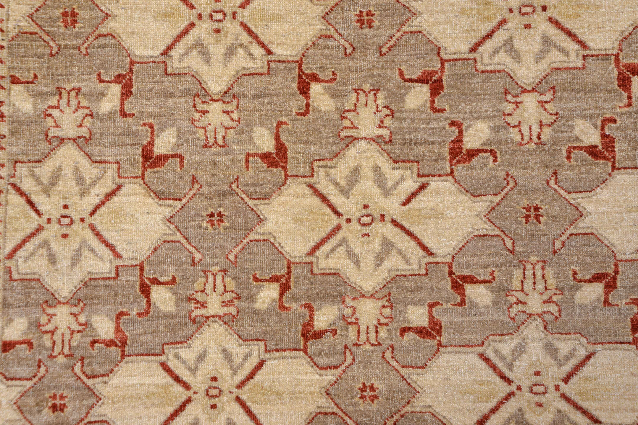 13' x 16' one-of-a-kind handmade vintage Sivas oversize rug. Color palette: ivory, taupe, terra cotta, beige, rose, gray
