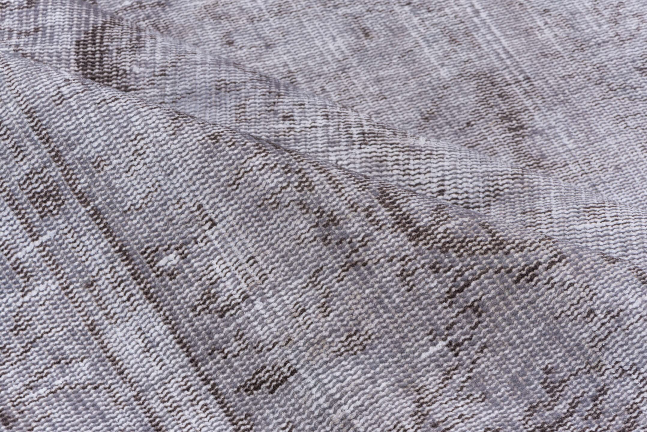 5' x 8' one-of-a-kind handmade vintage Overdyed medium size rug. Color palette: silver, gray, taupe, charcoal, ivory, beige