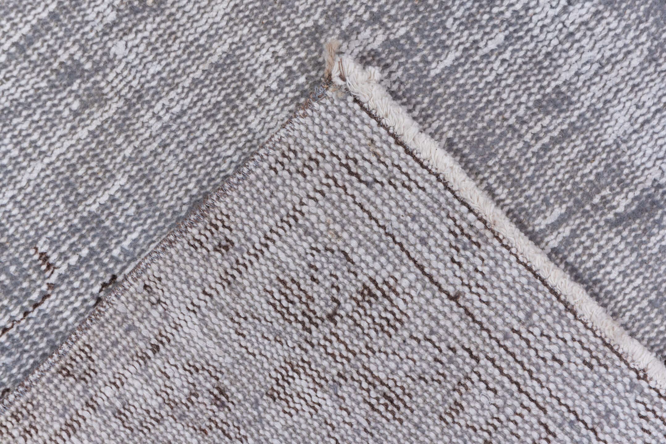 5' x 8' one-of-a-kind handmade vintage Overdyed medium size rug. Color palette: gray, taupe, dusty rose, ivory, mauve, beige
