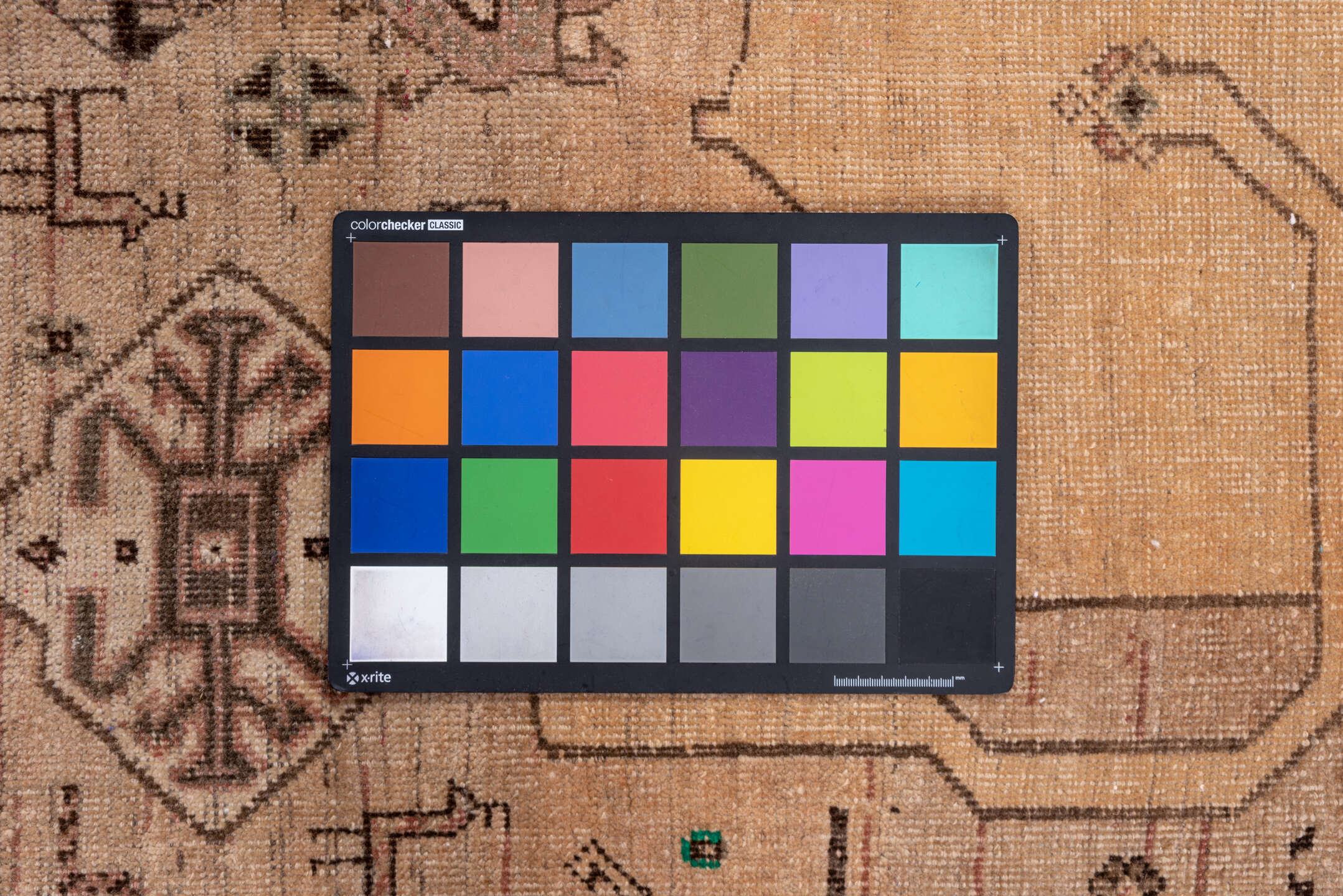 3' x 6' one-of-a-kind handmade vintage Gabbe small size rug. Color palette: brown, gray, light gray, orange, pink