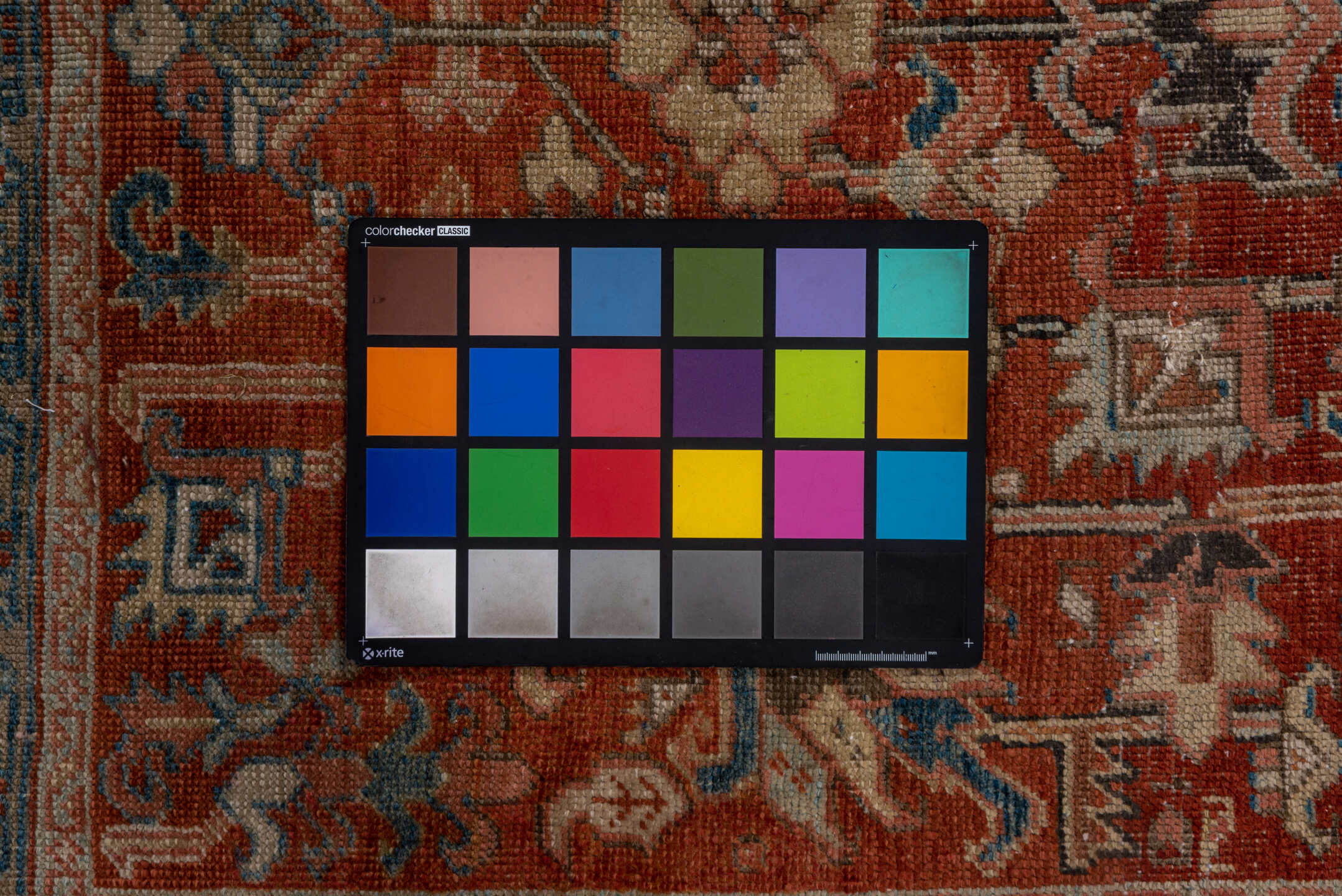 3' x 7' one-of-a-kind handmade vintage Heriz rug. Color palette: black, brown, gray