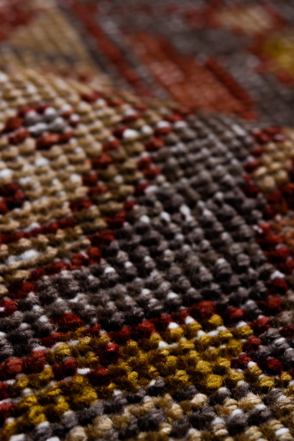 10' x 14' one-of-a-kind handmade antique Mahal large size rug. Color palette: terra cotta, slate, taupe, ivory, rust