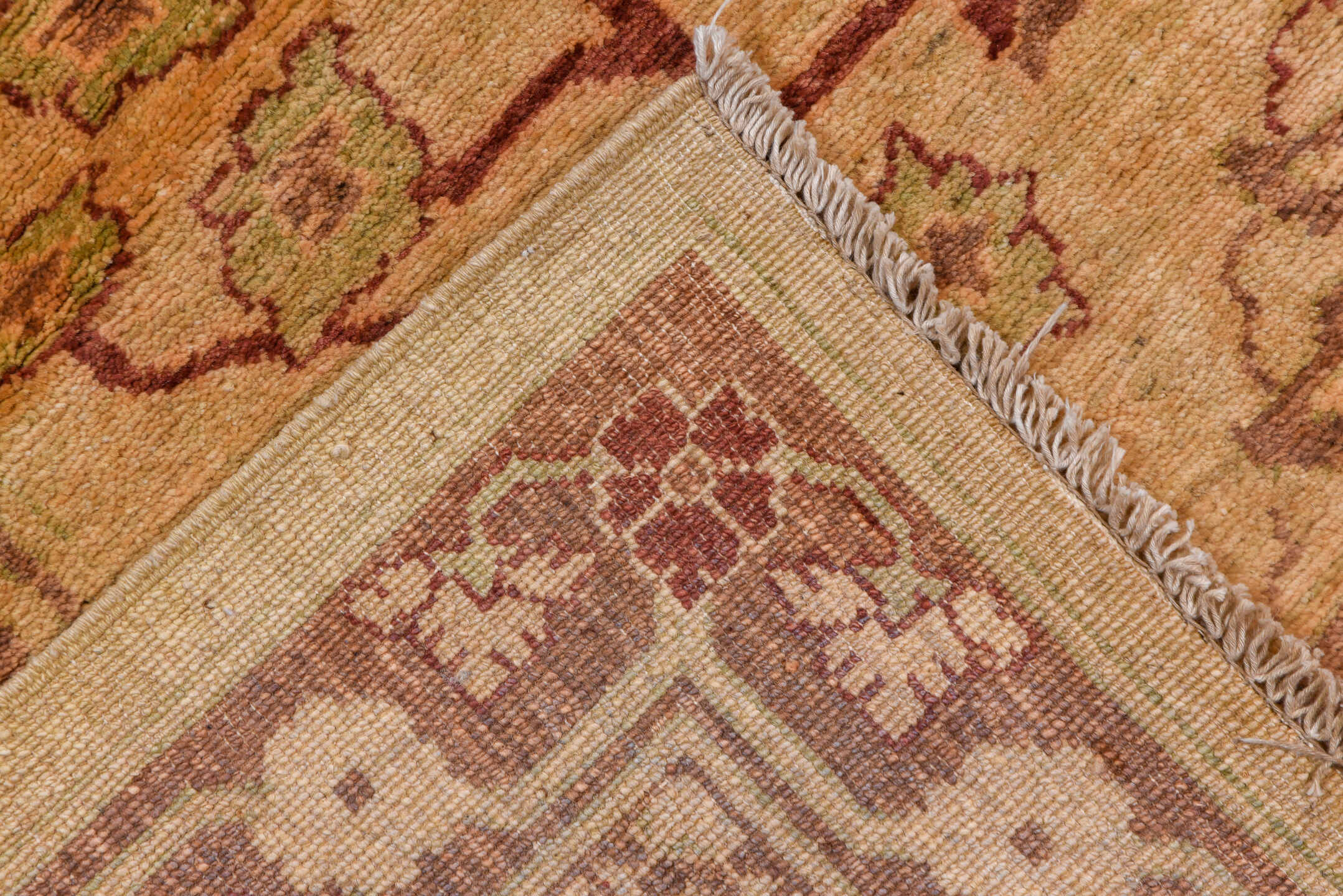 13' x 17' one-of-a-kind handmade vintage Sultanabad oversize rug. Color palette: ivory, taupe, rose, rust, beige, sage