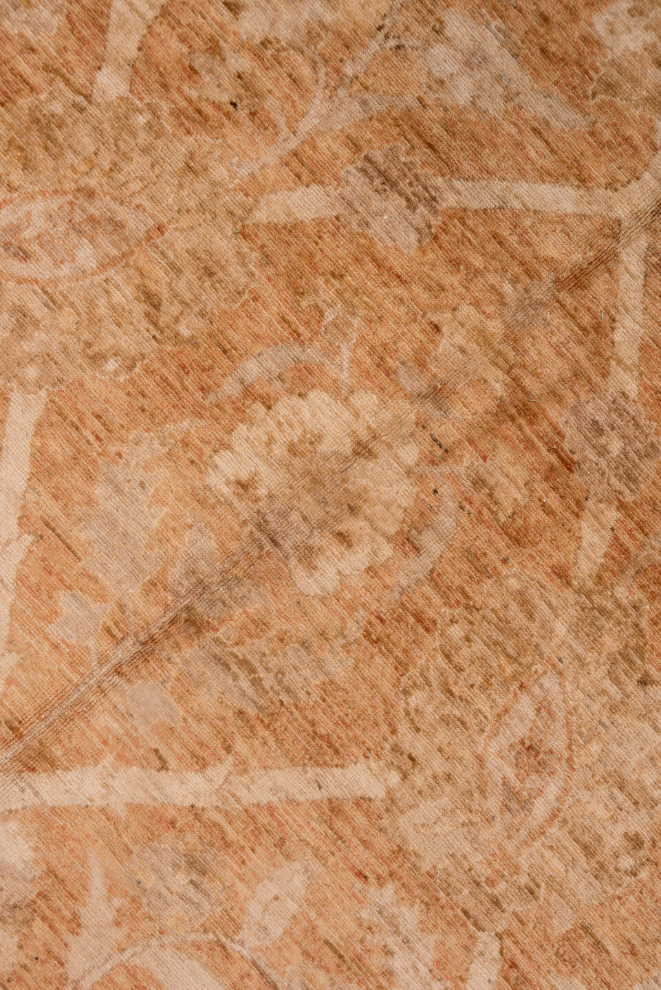12' x 17' one-of-a-kind handmade vintage Pakistan oversize rug. Color palette: terra cotta, camel, taupe, ivory, beige