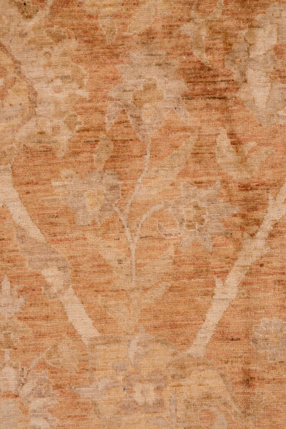12' x 17' one-of-a-kind handmade vintage Pakistan oversize rug. Color palette: terra cotta, camel, taupe, ivory, beige