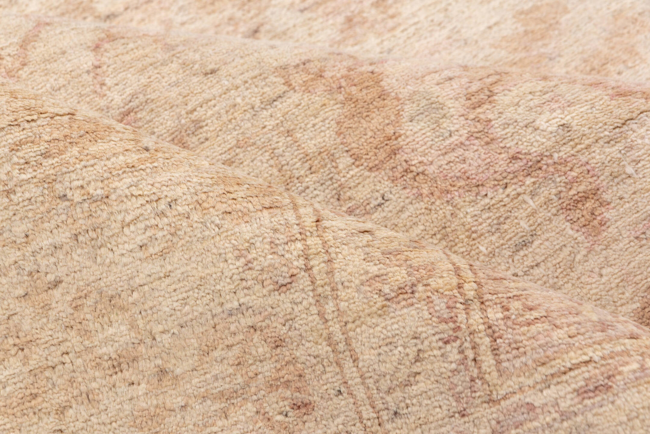 10' x 14' one-of-a-kind handmade vintage Tabriz large size rug. Color palette: brown, gray, off-white, orange, pink