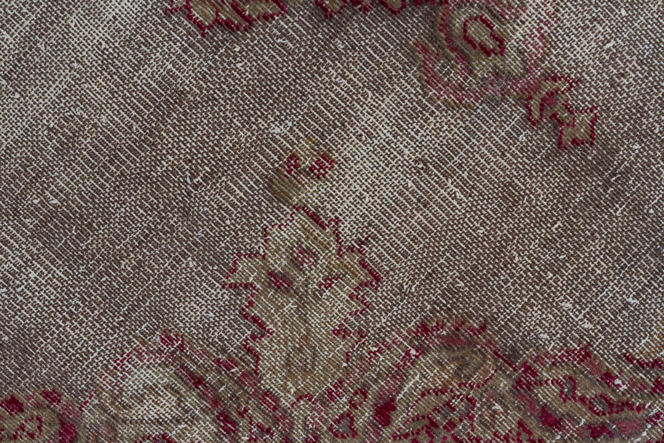 3' x 5' one-of-a-kind handmade vintage Sivas small size rug. Color palette: brown, gray, light gray, pink, red, redwood
