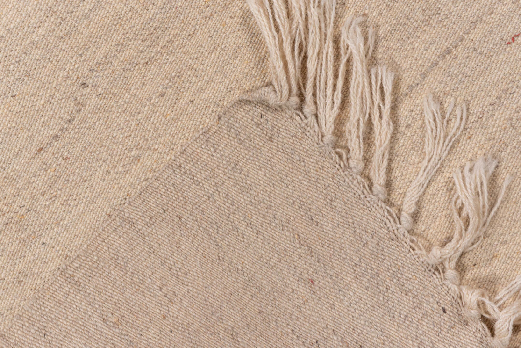 3' x 4' one-of-a-kind handmade vintage Flatweave small size rug. Color palette: ivory, beige, cream, taupe, gray