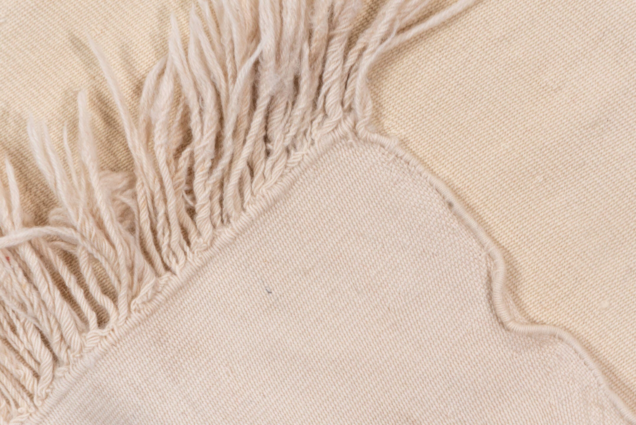 9' x 13' one-of-a-kind handmade vintage Flatweave large size rug. Color palette: ivory, cream, beige