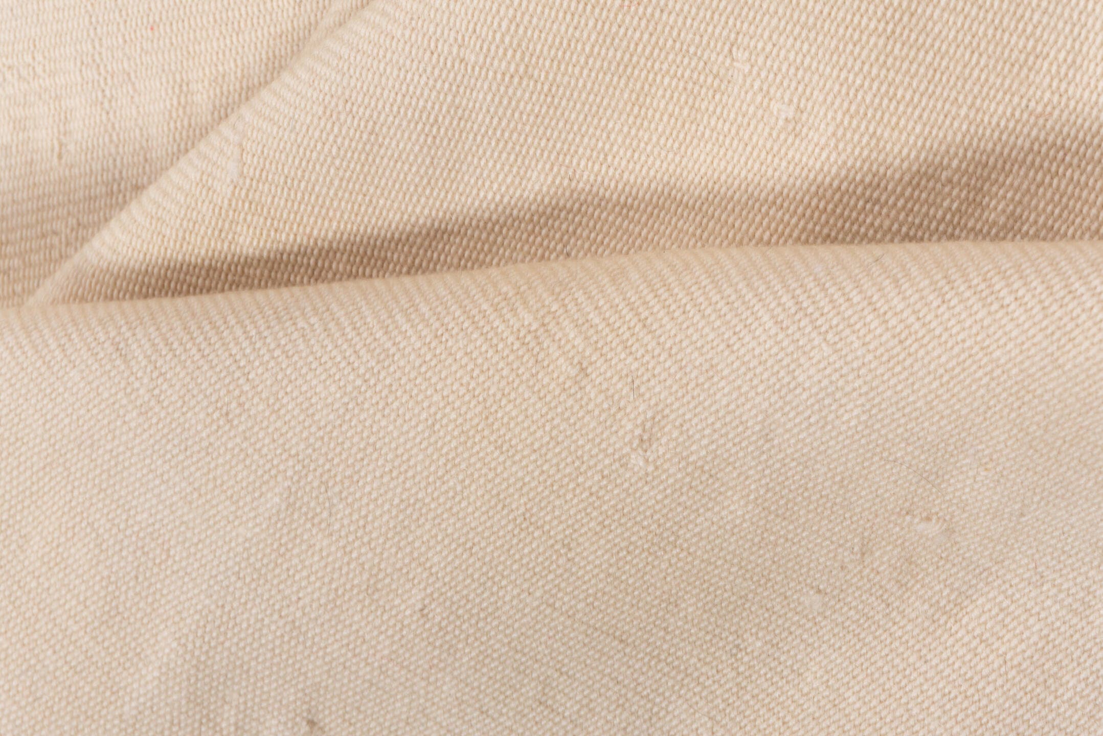 9' x 13' one-of-a-kind handmade vintage Flatweave large size rug. Color palette: ivory, cream, beige