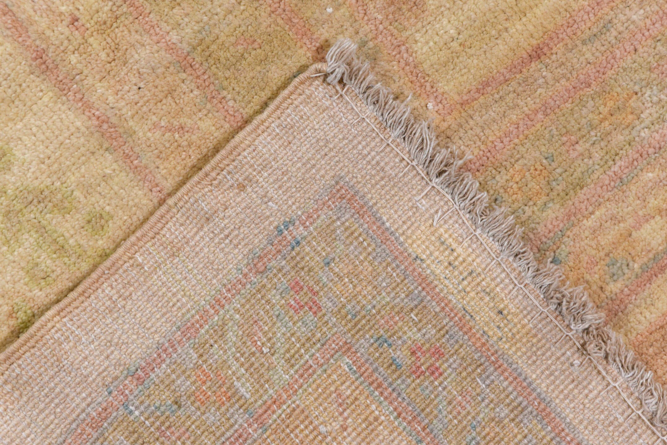 11' x 16' one-of-a-kind handmade vintage Sultanabad oversize rug. Color palette: ivory, beige, pale blue, blush, taupe