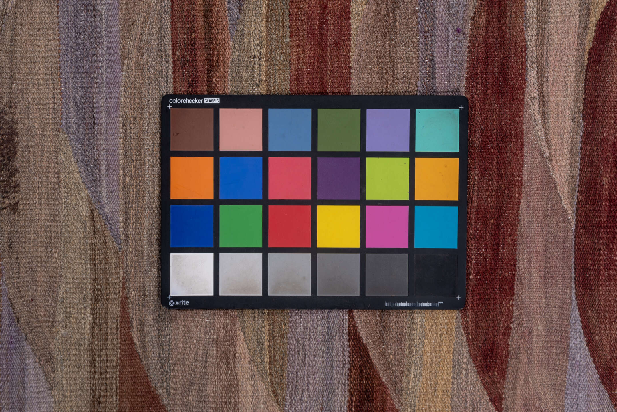 7' x 8' one-of-a-kind handmade vintage Kilim rug. Color palette: brown, dim gray, gray, pink, red, redwood