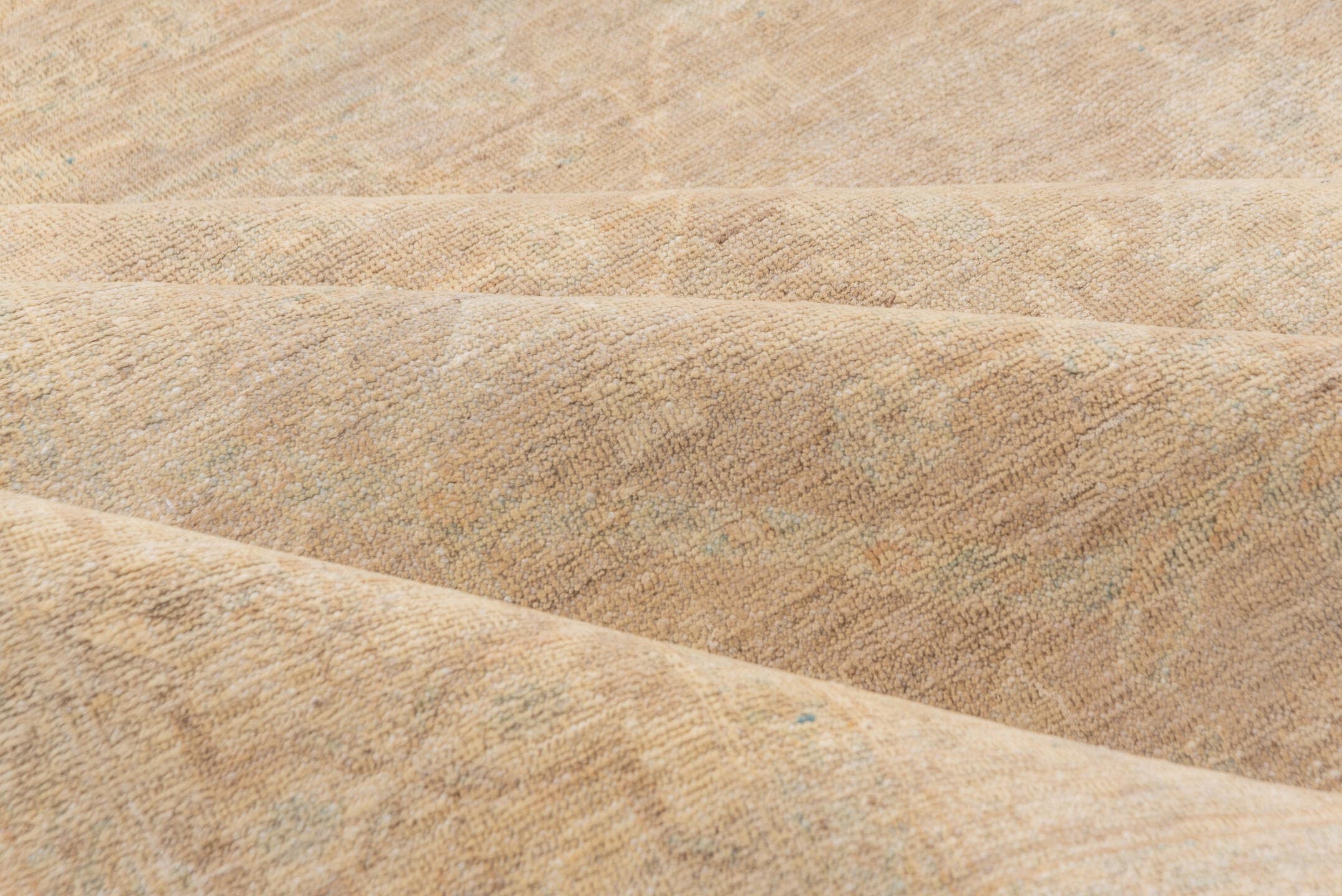 8' x 13' one-of-a-kind handmade vintage Sivas large size rug. Color palette: beige, ivory, cream, taupe, sand, gray