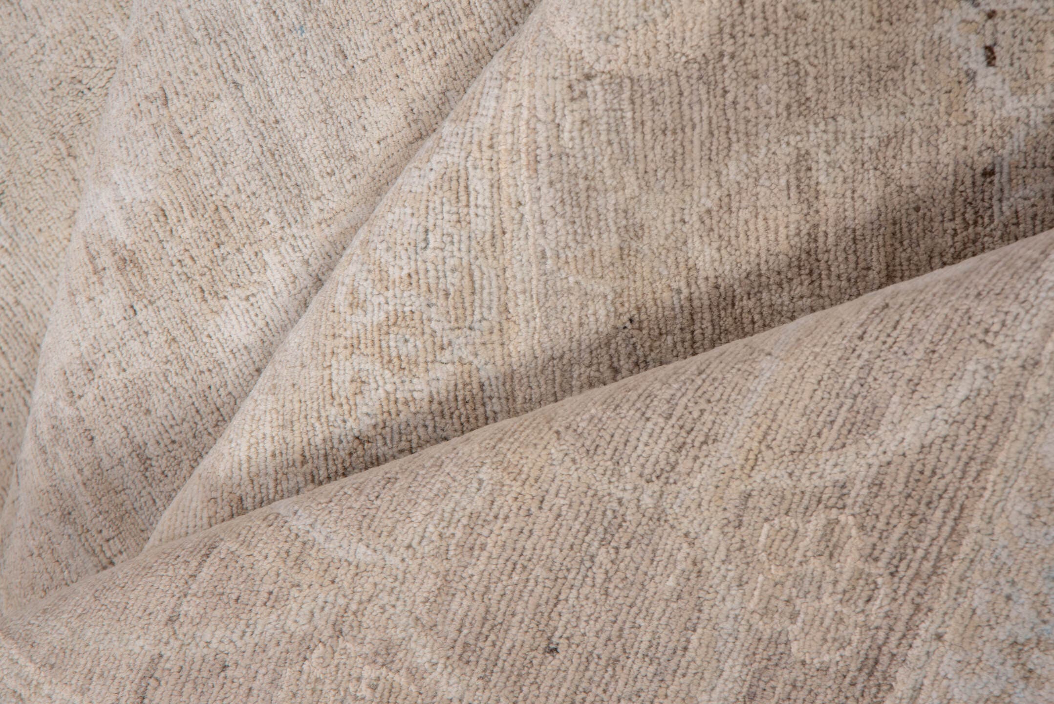 8' x 11' one-of-a-kind handmade vintage Afghan large size rug. Color palette: ivory, beige, cream, taupe, sand, gray