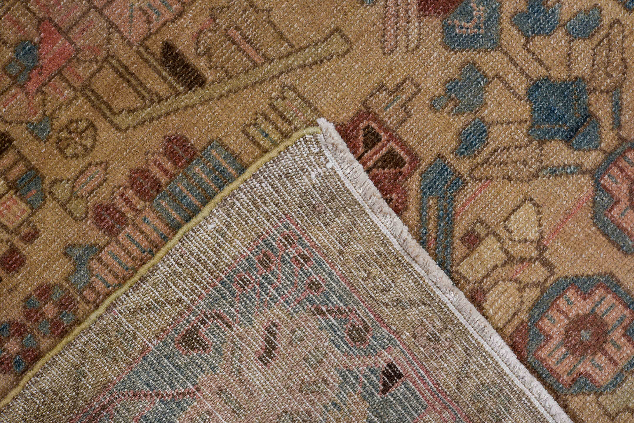 5' x 8' one-of-a-kind handmade vintage Hamadan medium size rug. Color palette: ivory, sky blue, brown, rose, taupe, charcoal