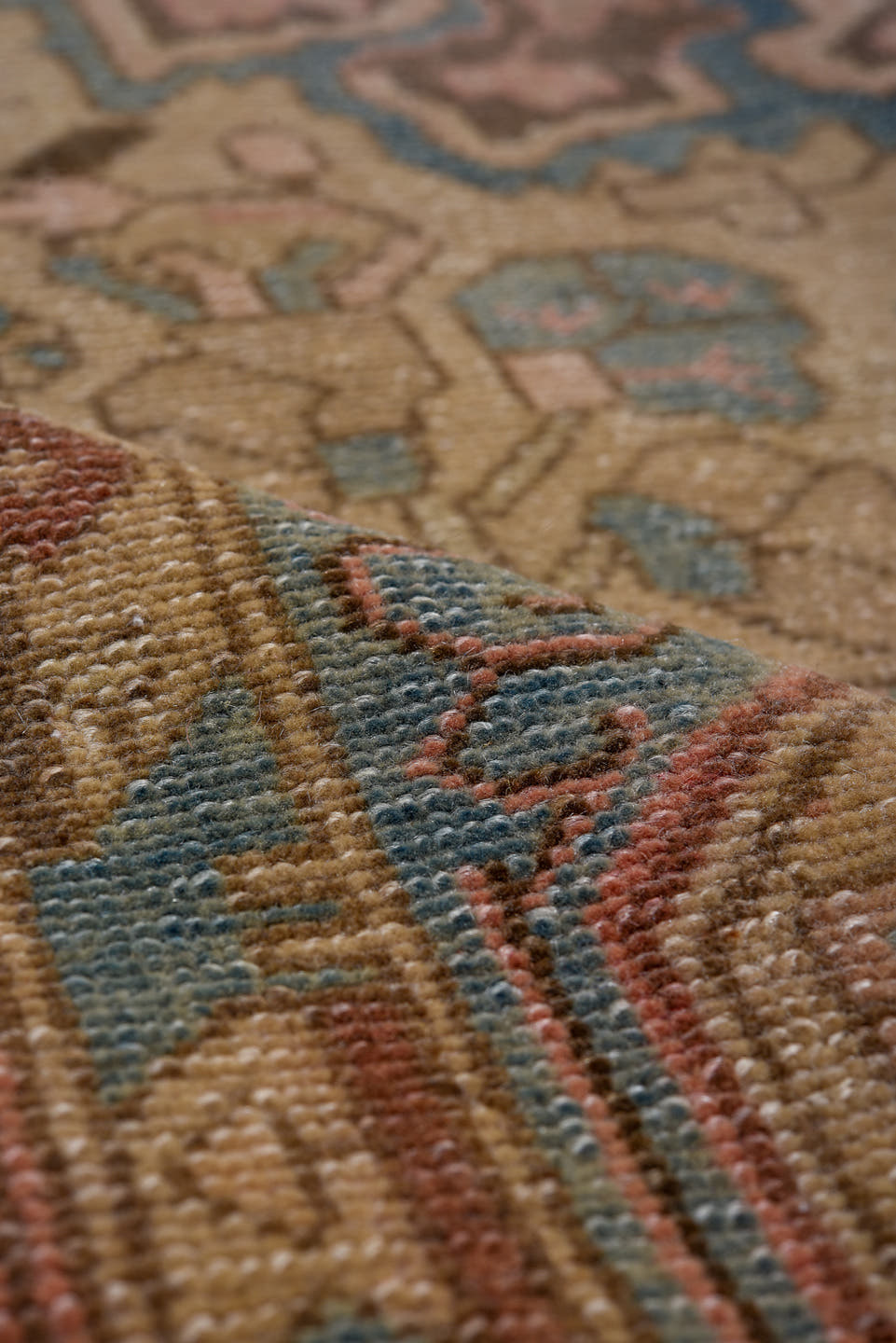 5' x 8' one-of-a-kind handmade vintage Hamadan medium size rug. Color palette: ivory, sky blue, brown, rose, taupe, charcoal