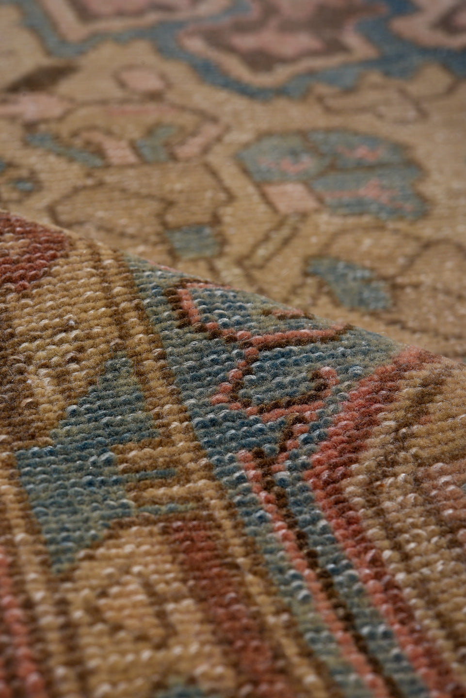 5' x 8' one-of-a-kind handmade vintage Hamadan medium size rug. Color palette: ivory, sky blue, brown, rose, taupe, charcoal