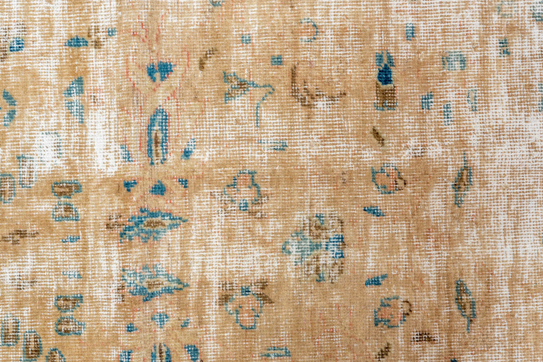 3' x 13' one-of-a-kind handmade vintage Tabriz runner rug. Color palette: blue, brown, dark gray, gray, light gray